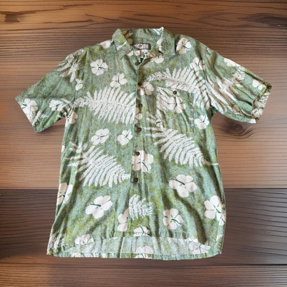 Chiamare Hawaiian Camp Shirt Rayon Aloha Beach Tropical Vtg. Y2K Resort Men M